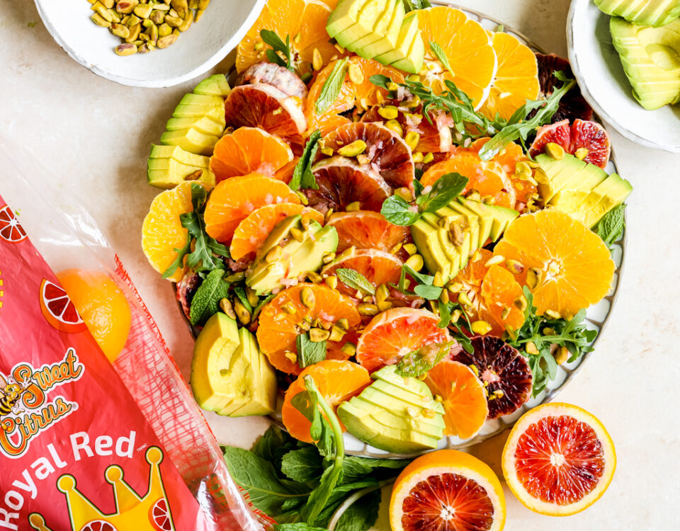 Citrus Avocado Salad featuring Bee Sweet Citrus Royal Red Oranges