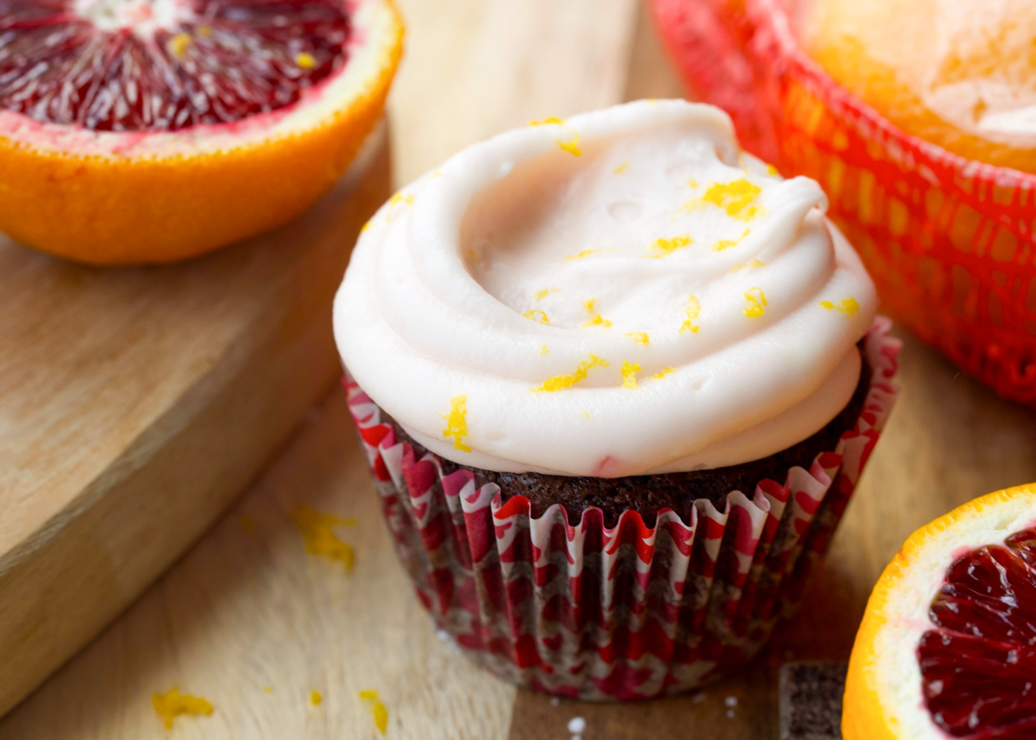Chocolate Cupcakes with Royal Red Frosting