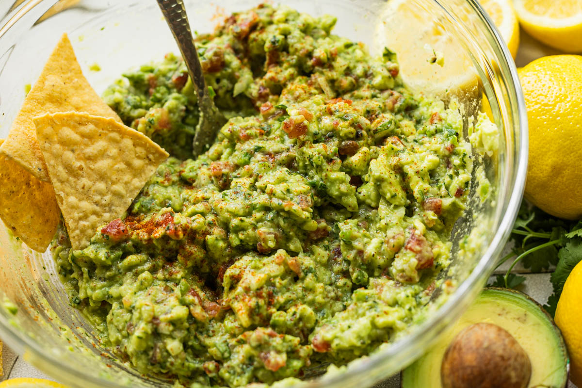 Guacamole made with lemons
